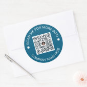 Aangepaste QR-code Rond Vinyl Waterdicht Bedrijf Ronde Sticker (Envelop)