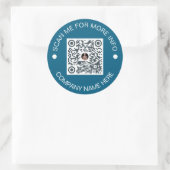 Aangepaste QR-code Rond Vinyl Waterdicht Bedrijf Ronde Sticker (Tas)