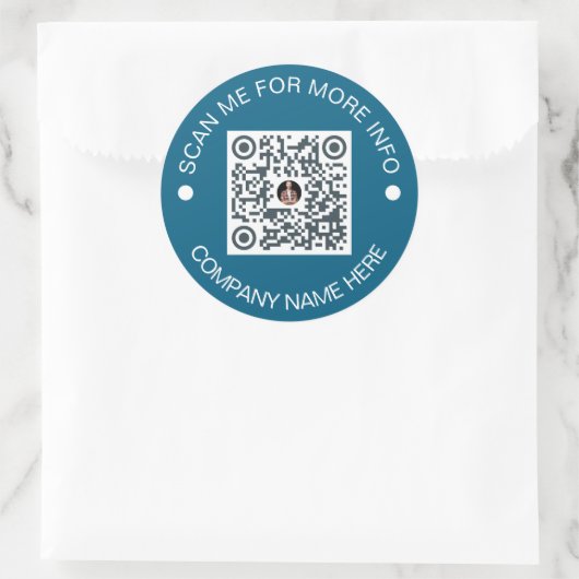 Aangepaste QR-code Rond Vinyl Waterdicht Bedrijf Ronde Sticker (Tas)