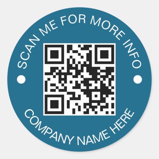 Aangepaste QR-code Rond Vinyl Waterdicht Bedrijf Ronde Sticker (Voorkant)