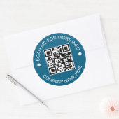 Aangepaste QR-code Rond Vinyl Waterdicht Bedrijf Ronde Sticker (Envelop)