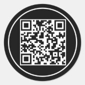 AANGEPASTE QR-CODE RONDE STICKER (Voorkant)