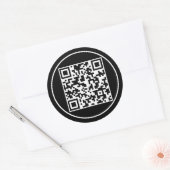 AANGEPASTE QR-CODE RONDE STICKER (Envelop)