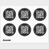 AANGEPASTE QR-CODE RONDE STICKER (Vel)