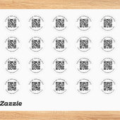 Aangepaste QR-code Ronde Sticker