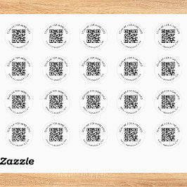 Aangepaste QR-code Ronde Sticker