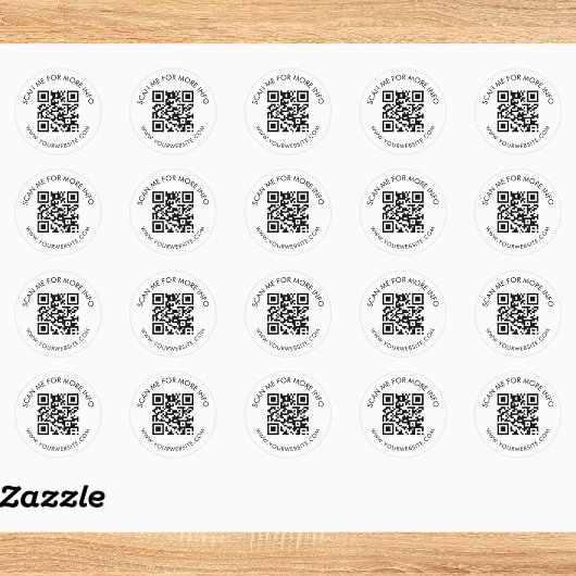 Aangepaste QR-code Ronde Sticker