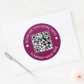 Aangepaste QR-code ronde vinyl waterdichte sticker (Envelop)