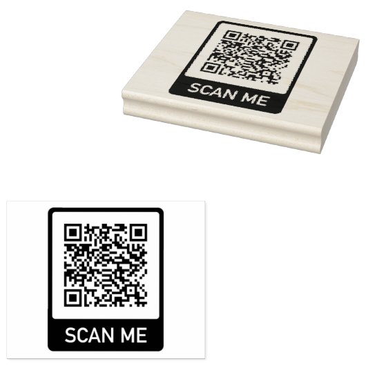 Aangepaste QR-code Rubberstempel (Gestempeld)