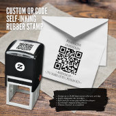 Aangepaste QR-code Rubberstempel Zelfinktende Stempel