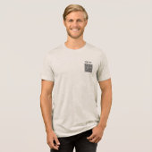 Aangepaste QR Code Scan en Aangepaste Tekst Uw Gra Tri-Blend Shirt (Voorkant volledig)
