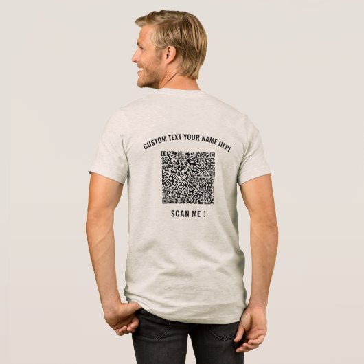 Aangepaste QR Code Scan en Aangepaste Tekst Uw Gra Tri-Blend Shirt (Voorkant)