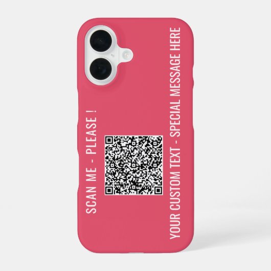 Aangepaste QR Code Scan en tekst iPhone Case iPhone 16 Hoesje (Achterkant)