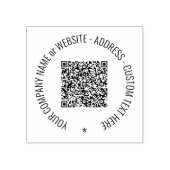 Aangepaste QR Code Scan en Tekst Ronde Rubber Stam Rubberstempel (Afrduk)