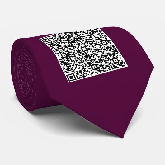 Aangepaste QR-code scan halsdas voorbeeld Kies kle Stropdas (Opgerold)