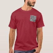 Aangepaste QR code scan info eigen ontwerp T-shirt (Voorkant)