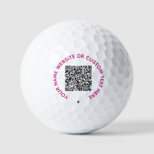 Aangepaste QR Code Scan Info en Tekst Golf Ballen  (Voorkant)