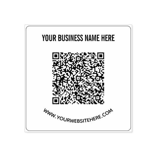 Aangepaste QR Code Scan Info en tekst Rubber Stamp Rubberstempel (Afrduk)