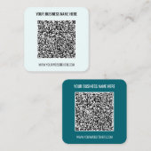 Aangepaste QR Code Scan Info en Tekst Visitekaartj Vierkante Visitekaartje (Voorkant / Achterkant)