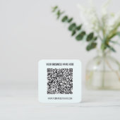 Aangepaste QR Code Scan Info en Tekst Visitekaartj Vierkante Visitekaartje (Staand voorkant)