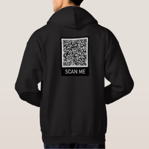 Aangepaste QR Code Scan Info Gepersonaliseerde Hoo Hoodie