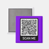 Aangepaste QR Code Scan Info Gepersonaliseerde Mag Magneet (Voorkant / Achterkant)