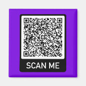 Aangepaste QR Code Scan Info Gepersonaliseerde Mag Magneet (Voorkant)