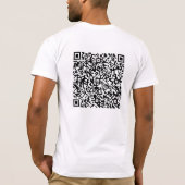 Aangepaste QR Code Scan Info Grappig geschenk T-sh T-shirt (Achterkant)