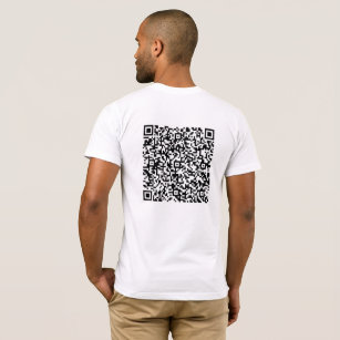 Aangepaste QR Code Scan Info Grappig geschenk T-sh T-shirt
