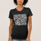 Aangepaste QR Code Scan Info Grappig T-shirt cadea (Voorkant)