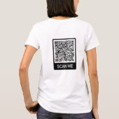 Aangepaste QR code scan info je grappige T-shirt (Achterkant)