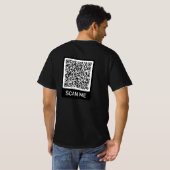 Aangepaste QR code scan info je grappige T-shirt c (Achterkant volledig)