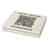 Aangepaste QR Code Scan Info Naam Website Rubber S Rubberstempel (Stempel)