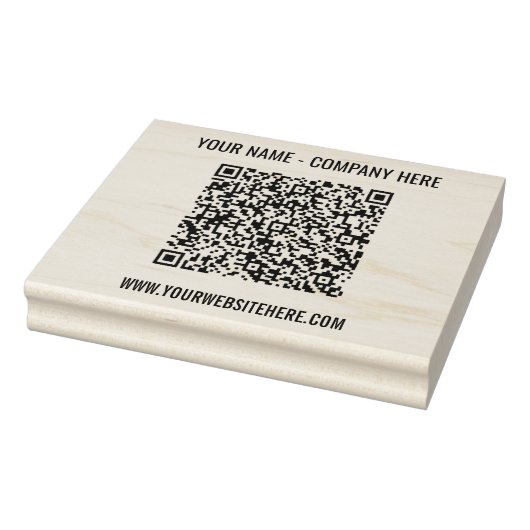 Aangepaste QR Code Scan Info Naam Website Rubber S Rubberstempel (Stempel)