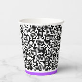 Aangepaste QR Code Scan Info Paper Cups - Uw kleur Papieren Bekers (Achterkant)