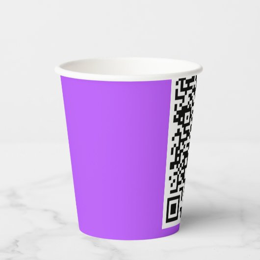 Aangepaste QR Code Scan Info Paper Cups - Uw kleur Papieren Bekers (Voorkant)