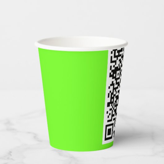 Aangepaste QR-code Scan Info Papieren bekers Uw kl (Voorkant)