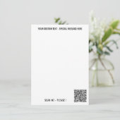 Aangepaste QR-code scan info tekst en kleuren menu (Staand voorkant)