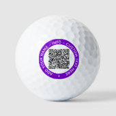 Aangepaste QR Code Scan Info Tekst Stempel Golf Ba Golfballen (Voorkant)