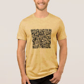 Aangepaste QR-code Scan Info Uw eigen ontwerp Grap Tri-Blend Shirt (Voorkant)