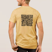 Aangepaste QR-code Scan Info Uw eigen ontwerp Grap Tri-Blend Shirt (Achterkant)