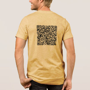 Aangepaste QR-code Scan Info Uw eigen ontwerp Grap Tri-Blend Shirt