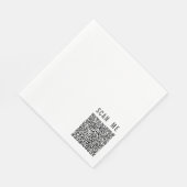 Aangepaste QR-code scan info Uw Grappige Servetten (Hoek)