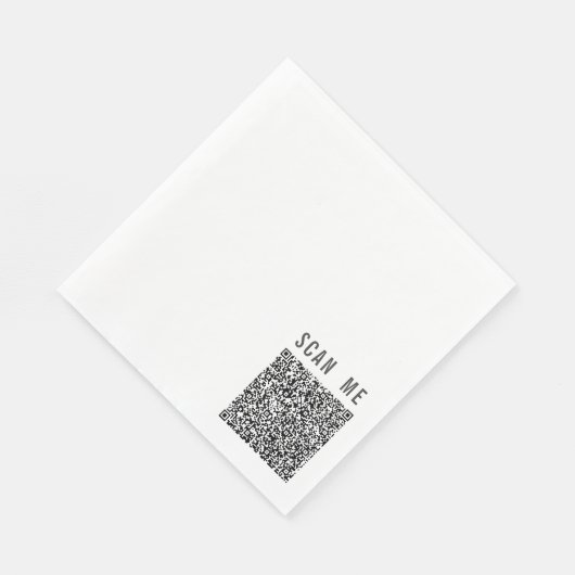 Aangepaste QR-code scan info Uw Grappige Servetten (Hoek)