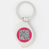 Aangepaste QR-code Scan Info Uw moderne cadeau Sle Sleutelhanger (Voorkant)