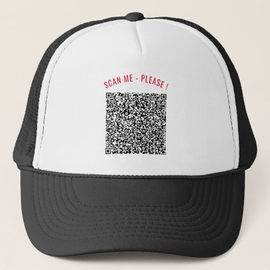 Aangepaste QR-code Scan Info Uw ontwerp Trucker Ha Pet (Voorkant)