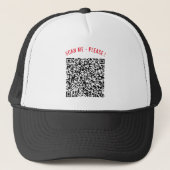 Aangepaste QR-code Scan Info Uw ontwerp Trucker Ha Trucker Pet (Voorkant)