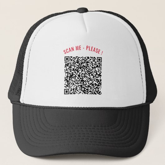Aangepaste QR-code Scan Info Uw ontwerp Trucker Ha Trucker Pet (Voorkant)