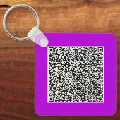 Aangepaste QR-code Scan Info Uw Sleutelhanger Voor (Voorkant)