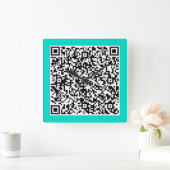 Aangepaste QR Code Scan Info Wandklok Kies Kleuren (Huis)
